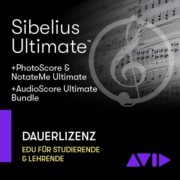Sibelius Ultimate EDU Dauerlizenz + PhotoScore & NotateMe Ultimate + AudioScore Ultimate - Download